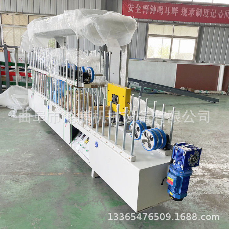 门套线条全铝家具热胶包覆机可移动支架pvc护墙板格栅板包覆机