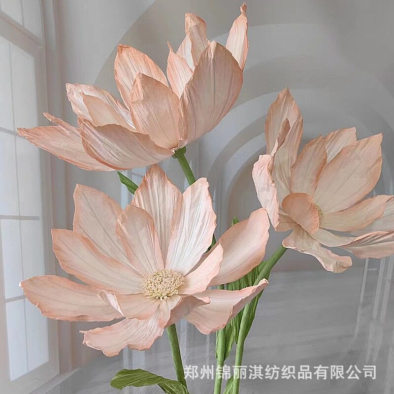 睡莲纸花婚庆路引花假花布置莲花仿真花婚礼舞台装饰摄影橱窗道具