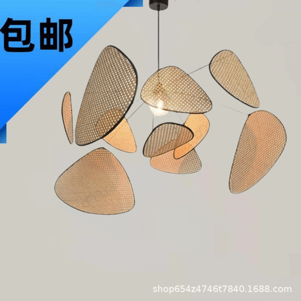 现代简约新中式藤艺吊灯