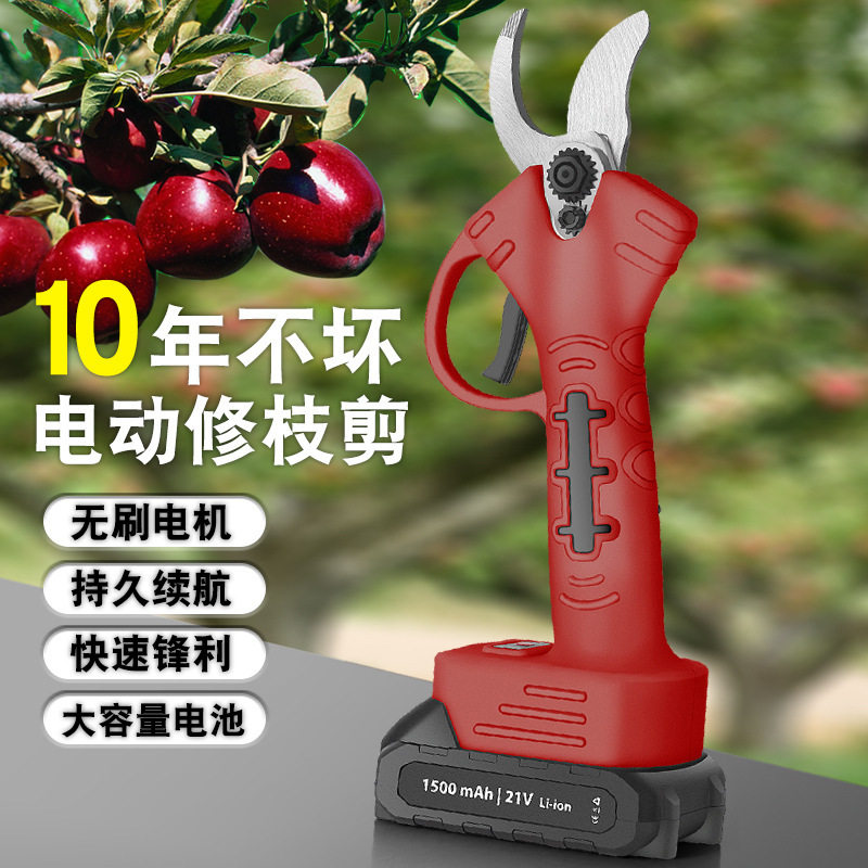 电动修枝剪便携式家用加高枝锂电果树剪充电式园林电剪刀