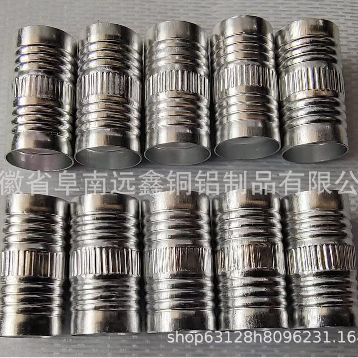 外贸现货铅笔橡皮铝套铝箍平板直纹S纹批发儿童铅笔铝帽2B银色