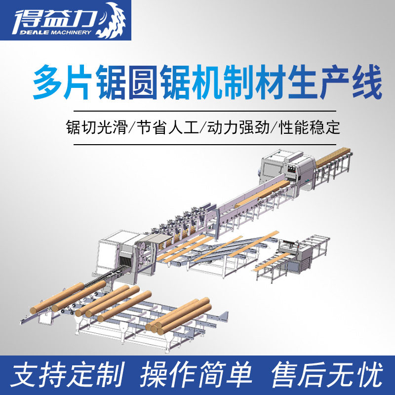 得益力多片锯圆锯机输送机定制