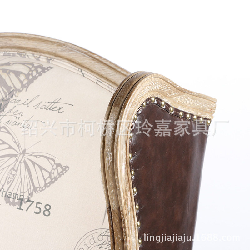 出口外贸法式欧式乡村会所 小沙发大耳朵 沙龙椅靠背扶手椅子