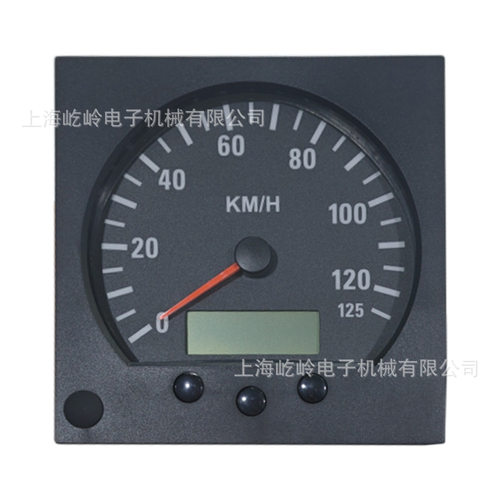 140MM卡车改装通用脉冲速度表 方形测速表里程可调带超速报警