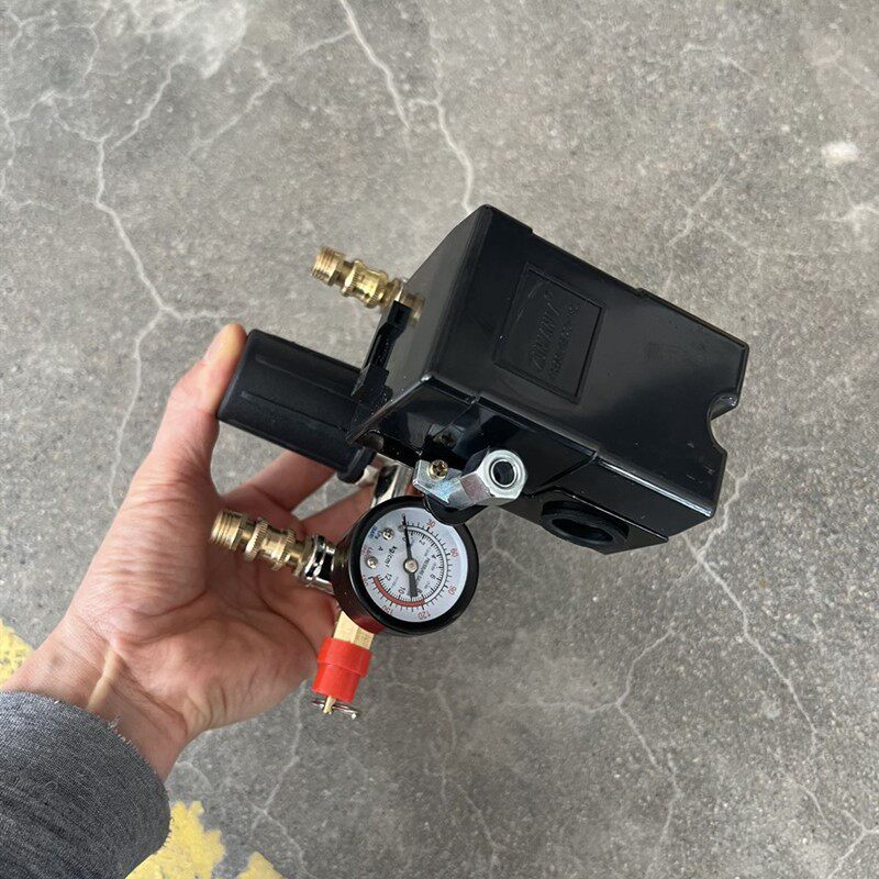 无油静音空压机小型打气泵巴马支架可调压总成带欧式接头压力出气