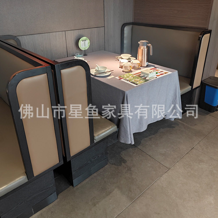 定制中餐厅湘菜馆餐饮饭店商用圆桌西餐厅日料店面馆卡座桌椅组合
