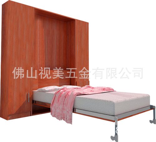 1.4m隐形床架翻转床架壁床正1.4m五金翻转床架