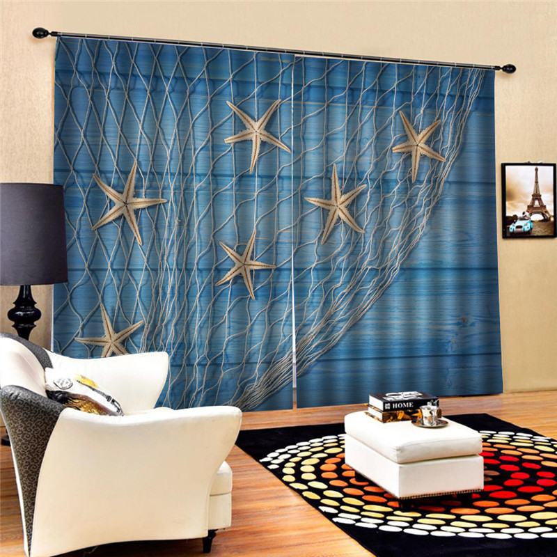厂家批发批发 清新高遮光窗帘成品 免打孔挂钩窗帘布料3d打印帘布