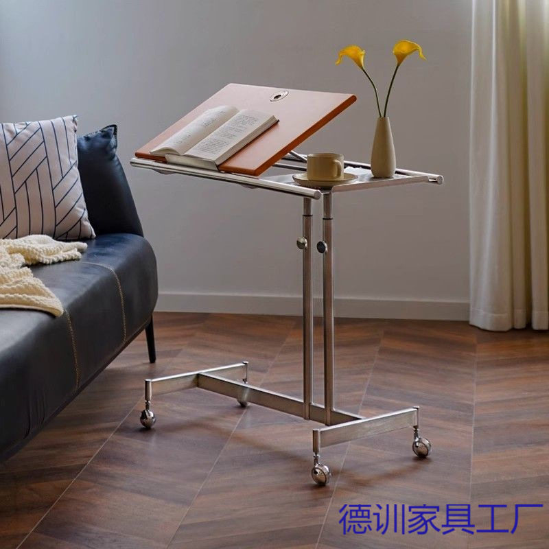 中古实木可移动边几沙发角几茶几琴谱架电脑桌床边桌小推车置物架