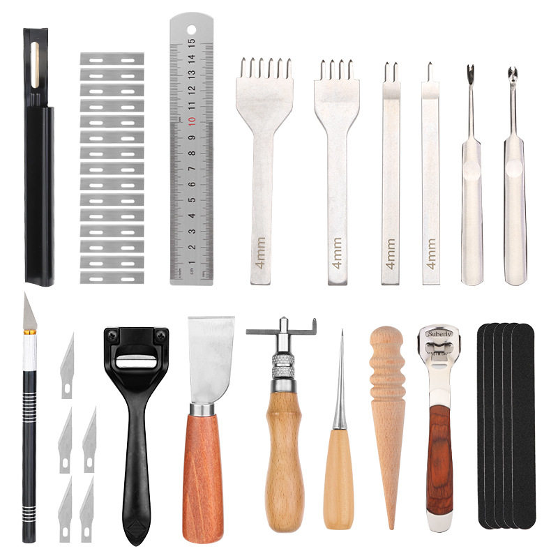 源头直供 DIY皮具工艺工具 手工皮具制作组合套装手 工皮艺组合
