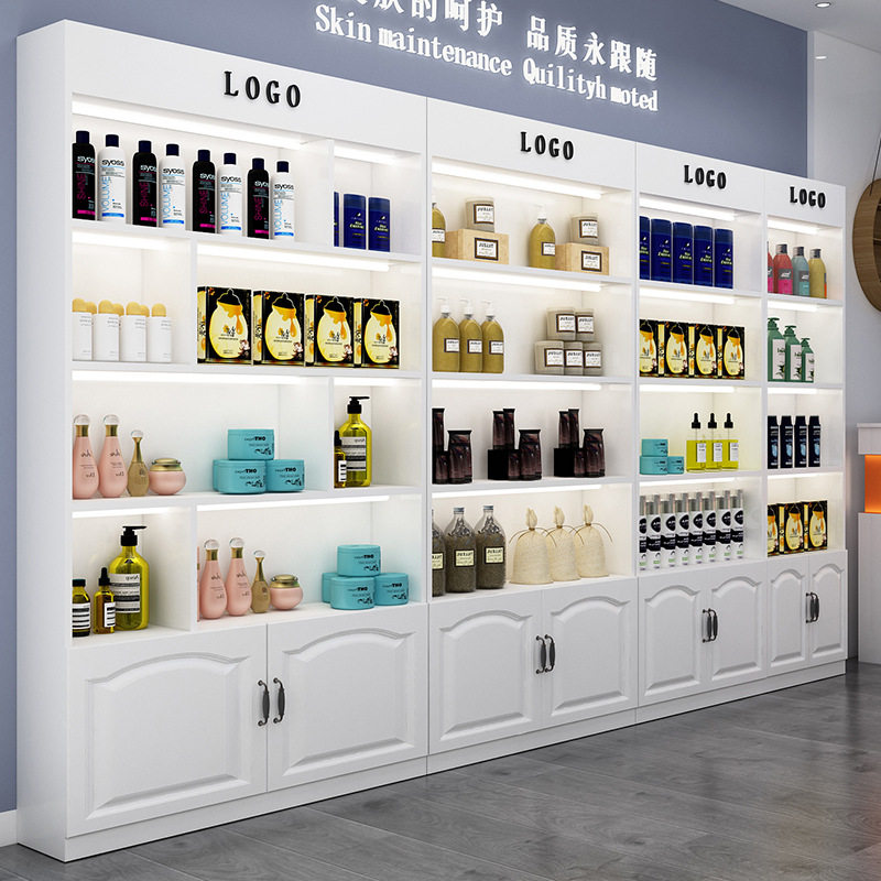 化妆品展示柜陈列柜自由组合母婴店货架欧式美容院产品货柜展示柜
