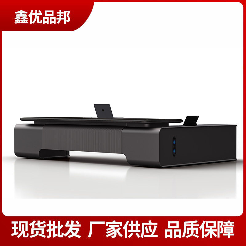 轻奢老板桌总裁办公桌背景柜套装