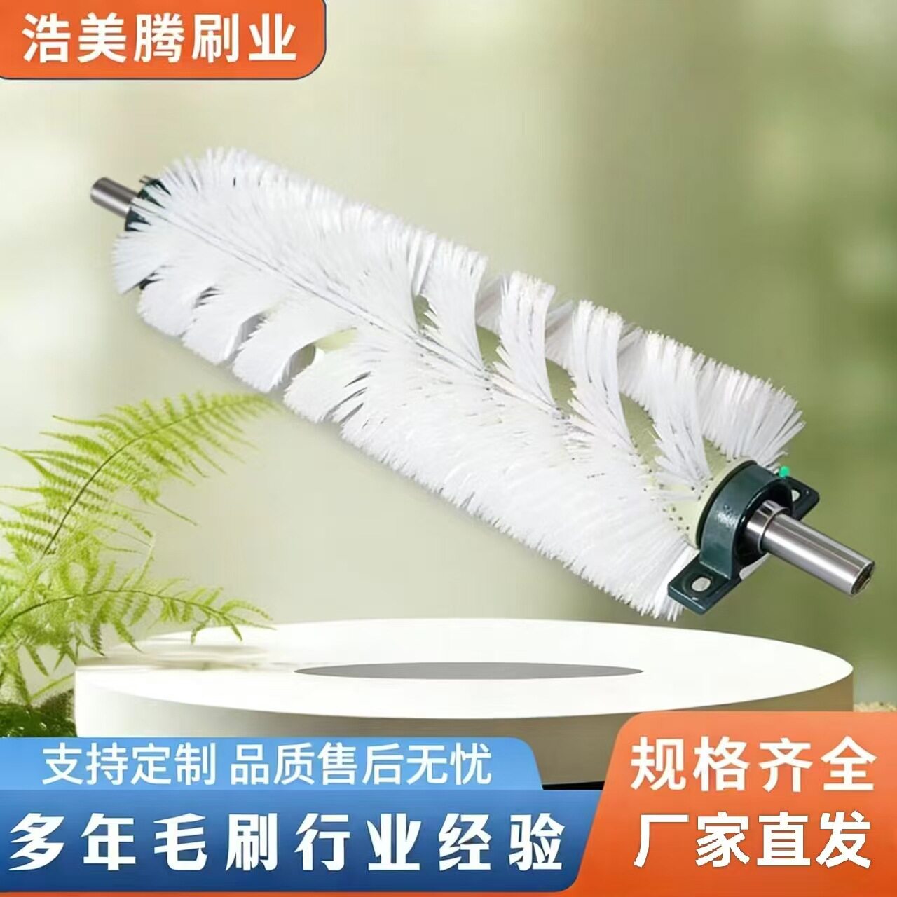 厂家直销清洗毛刷辊蔬菜土豆清洗毛刷辊清洗除尘带轴滚筒植毛刷