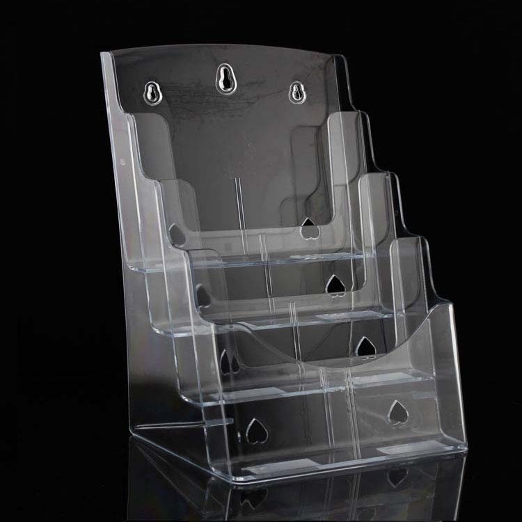 A4四格四层资料架宣传单页架挂墙三折页资料盒办公置物桌面货架