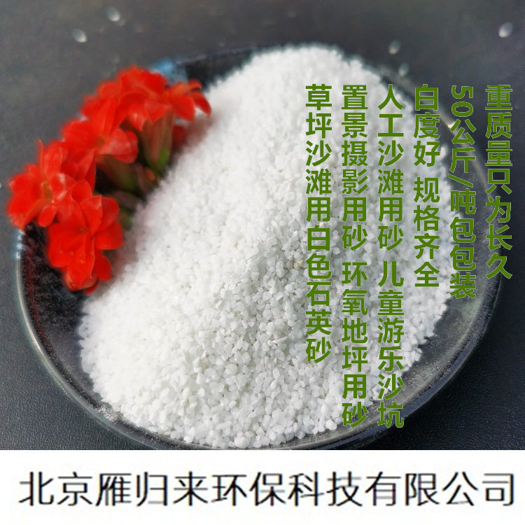 现货批发精白砂 景区造景沙 网红沙滩白沙 海边造景铺面沙