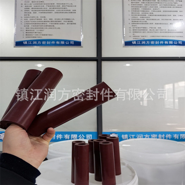 供应猪肝红聚四氟乙烯模压管 四氟PTFE模压管 带颜色四氟管