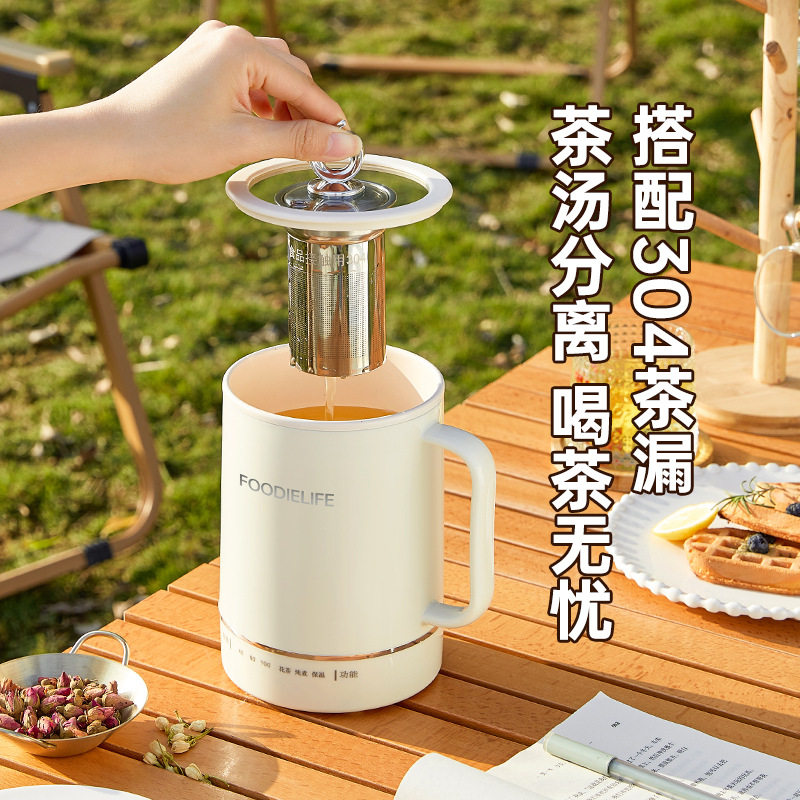 企凤杯电加热烧水壶炖煮粥旅行茶杯宿舍小型电煮杯可调温可加热