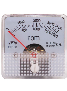 指针转速表BP-38DC10V1800rpm-3600rpm双刻度直流电压表测速仪表