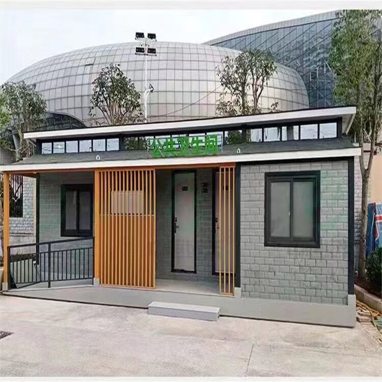 新型装配式景区公园可移动厕所户外三连体公厕水冲式多连体卫生间图片