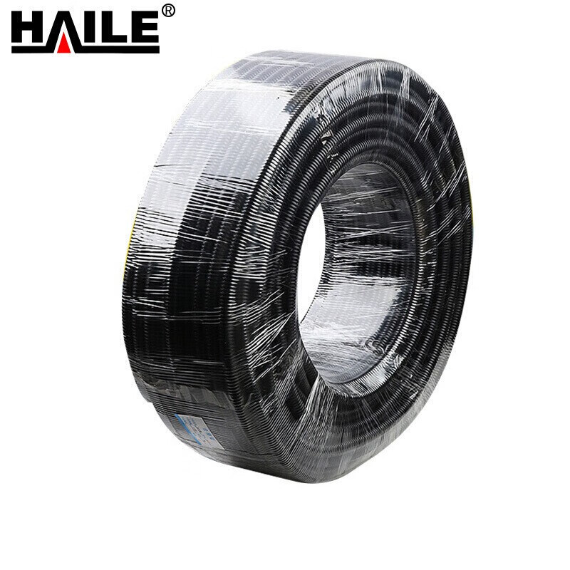 HAILE海乐塑料波纹管外径25mm 加厚PP 黑色保护软管 100米/卷