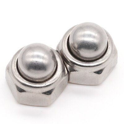 304不锈钢DIN986金属自锁球盖型螺母装饰遮丑盖形螺帽M4M5M6M8M10