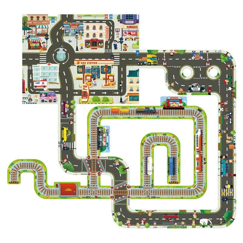 轨道地板拼图儿童益智玩具男孩玩具3-4-5-6岁