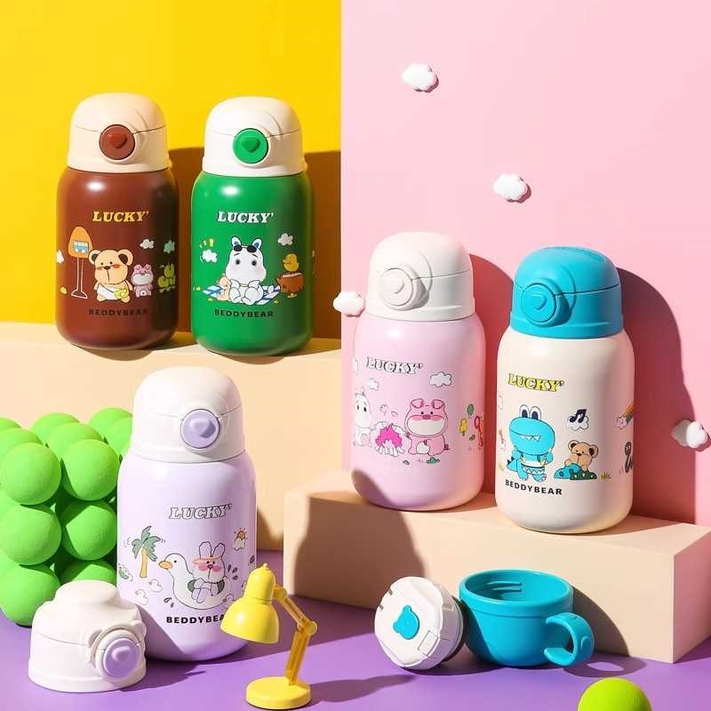杯具糯熊米儿童保温杯q小确幸男女宝宝吸管水Q杯婴幼儿园小学生水