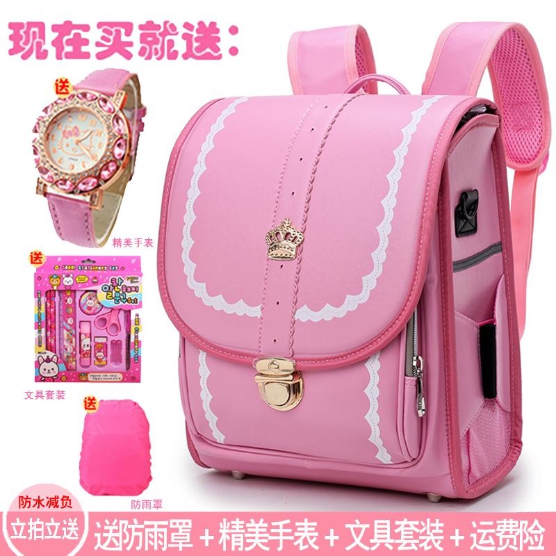 儿童拉杆书包小学生男孩1-3年级女童日式可拆卸两用拖拉背包防水