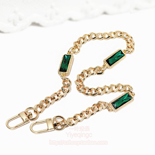 孔绿钻饰链d浅金色银色古扫金属包挂链条包带配手机包包提手挎链