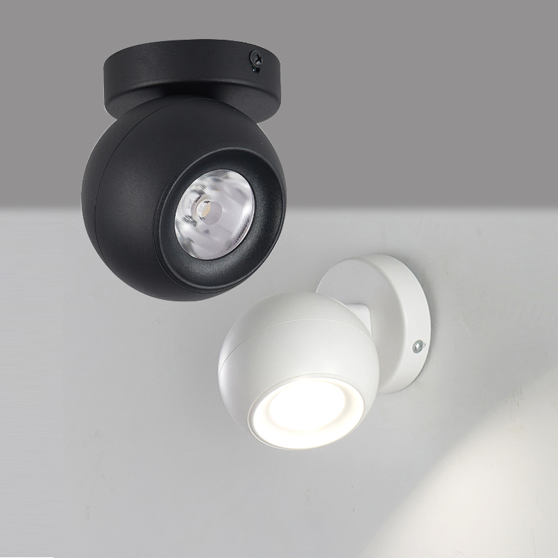 明装射灯星球筒灯北欧可调角度简约背景墙照画家用玄关天花聚光灯