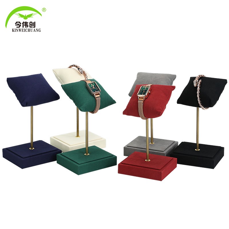 手表展示架枕头包支架超纤金属首饰陈列架托珠宝柜台橱窗展示道具