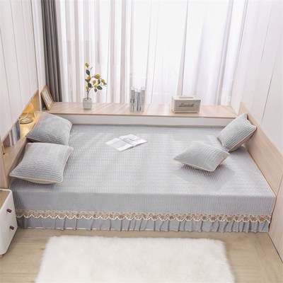 定做高端牛奶绒榻榻米床盖 冬季防滑单件新款四季垫夹棉专用床单