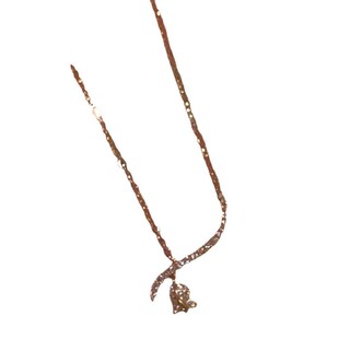 晚霞玫瑰项链女锁骨链抗氧化简约花朵轻I奢小众高级赫本风颈饰礼