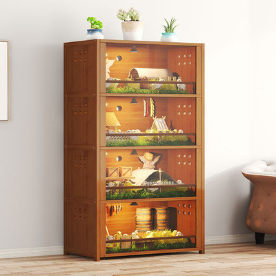 毛兔家芦丁鸡饲养箱宠物保温育雏箱爬宠守宫仓鼠饲养柜透明门鸟笼