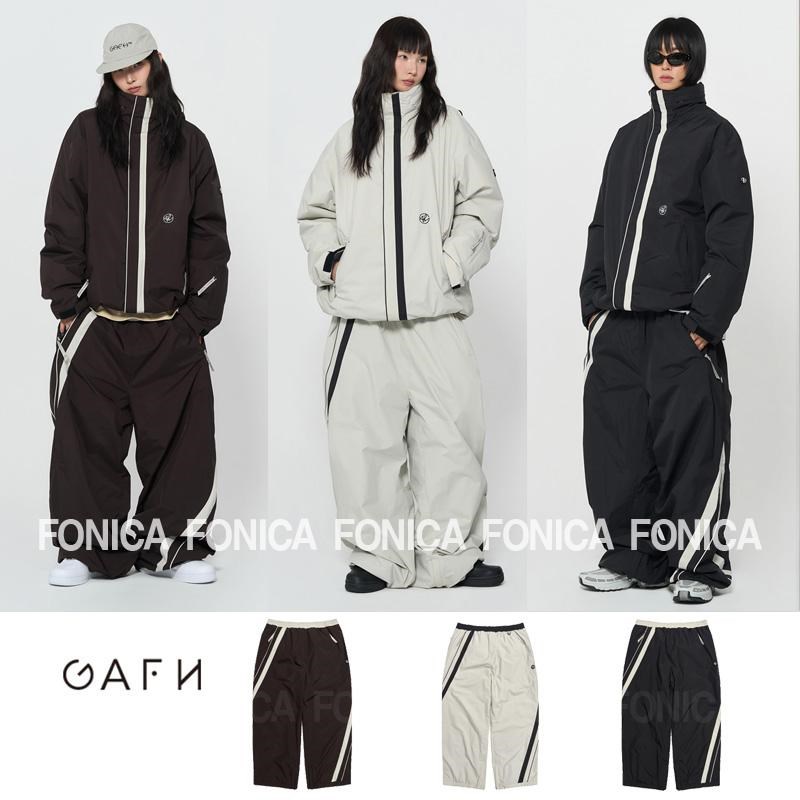 24GAFH韩国滑雪裤男女款单板防水防风耐磨宽松超级肥大直筒休闲