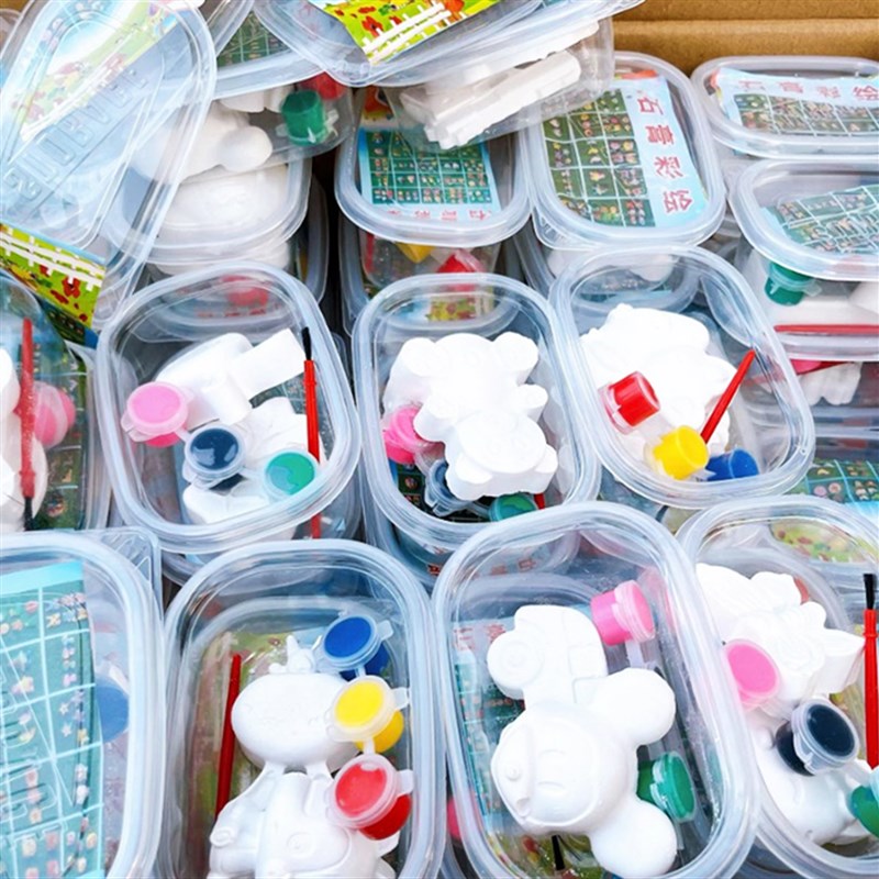 迷你石膏娃娃白胚网红爆款涂色小号公仔儿童模具涂鸦画画涂色diy