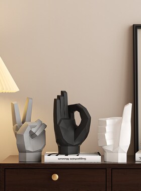 高级感小众艺术手势摆件创意现代简约客厅电视机玄关柜边几装饰品