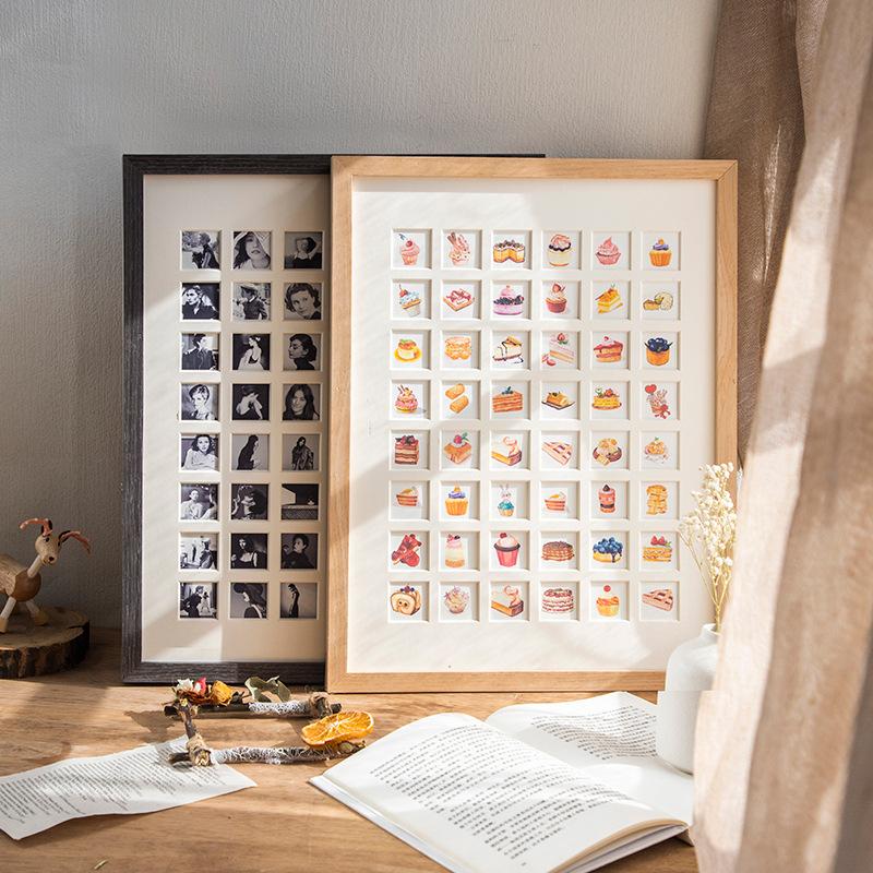 相框格48/100宫照片diy纪念框画框礼物爱情儿童实木情侣墙洗做成