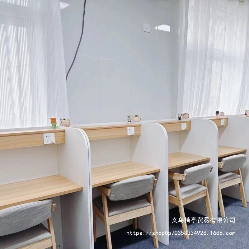 自习室自习桌子学习桌学生沉浸隔断桌椅考研单人封闭式共享书桌