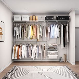 美达斯3.1米金属衣柜砌墙衣帽间环保步入式 衣橱收纳墙上置物架