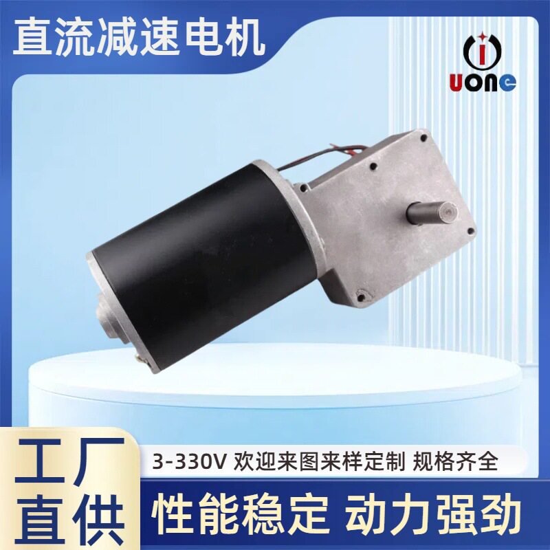 双出轴低转速大扭矩有刷直流减速电机12v24v马达面包馒头微型电动