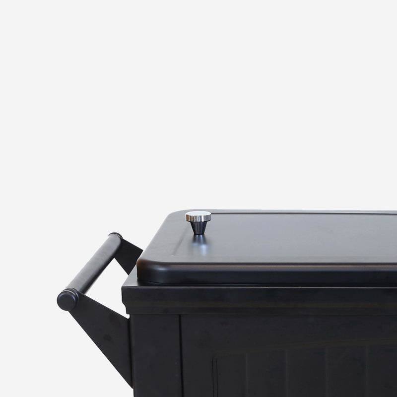 厂家供应黑色推车款保温箱 食品酒水冷藏保温箱 80QT保温箱可定牌