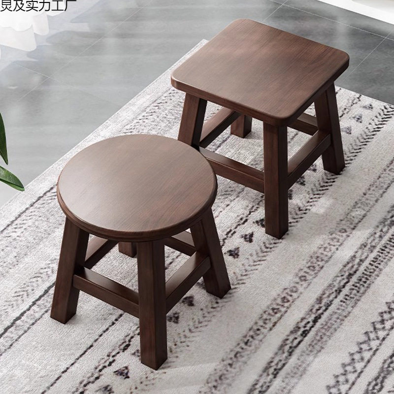 实木小凳子家用矮凳方凳圆凳木凳子客厅简约防滑换鞋凳结实小板凳
