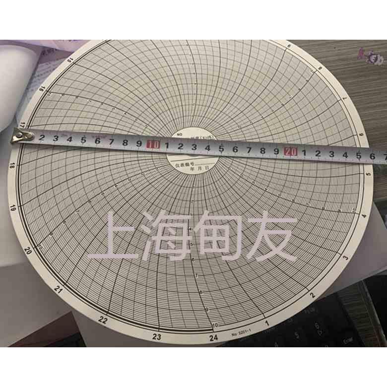 圆盘仪表记录纸打印纸直径260mm刻度0-100%曲线图表NO.3201-1