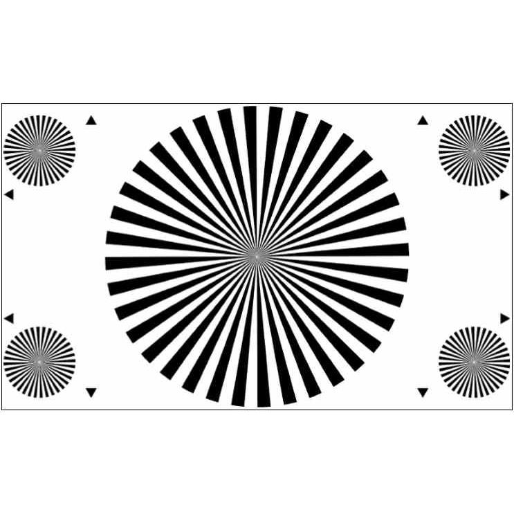 镜头焦距测试图卡(36扇区)对调焦测试图标定板chart
