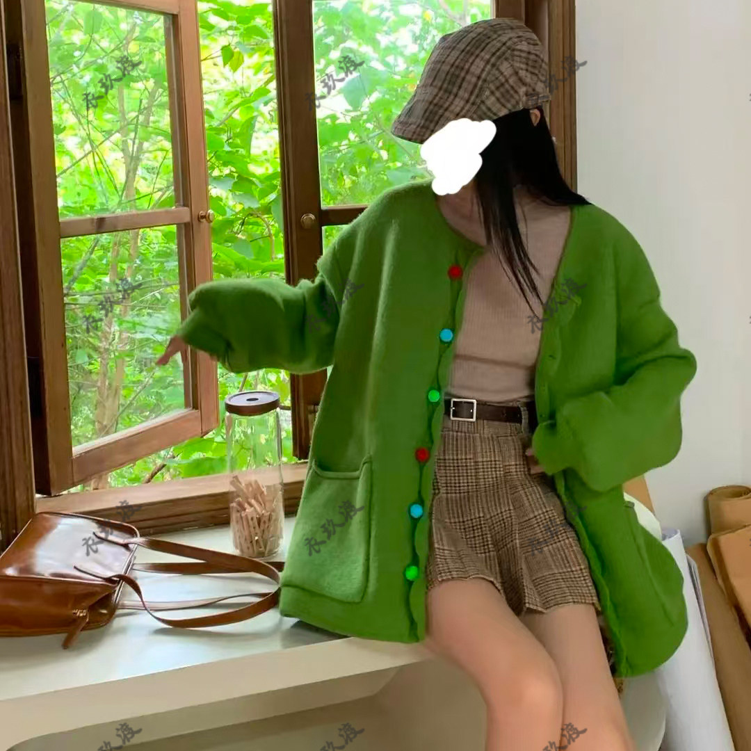 潮牌2026春秋软糯针织开衫女