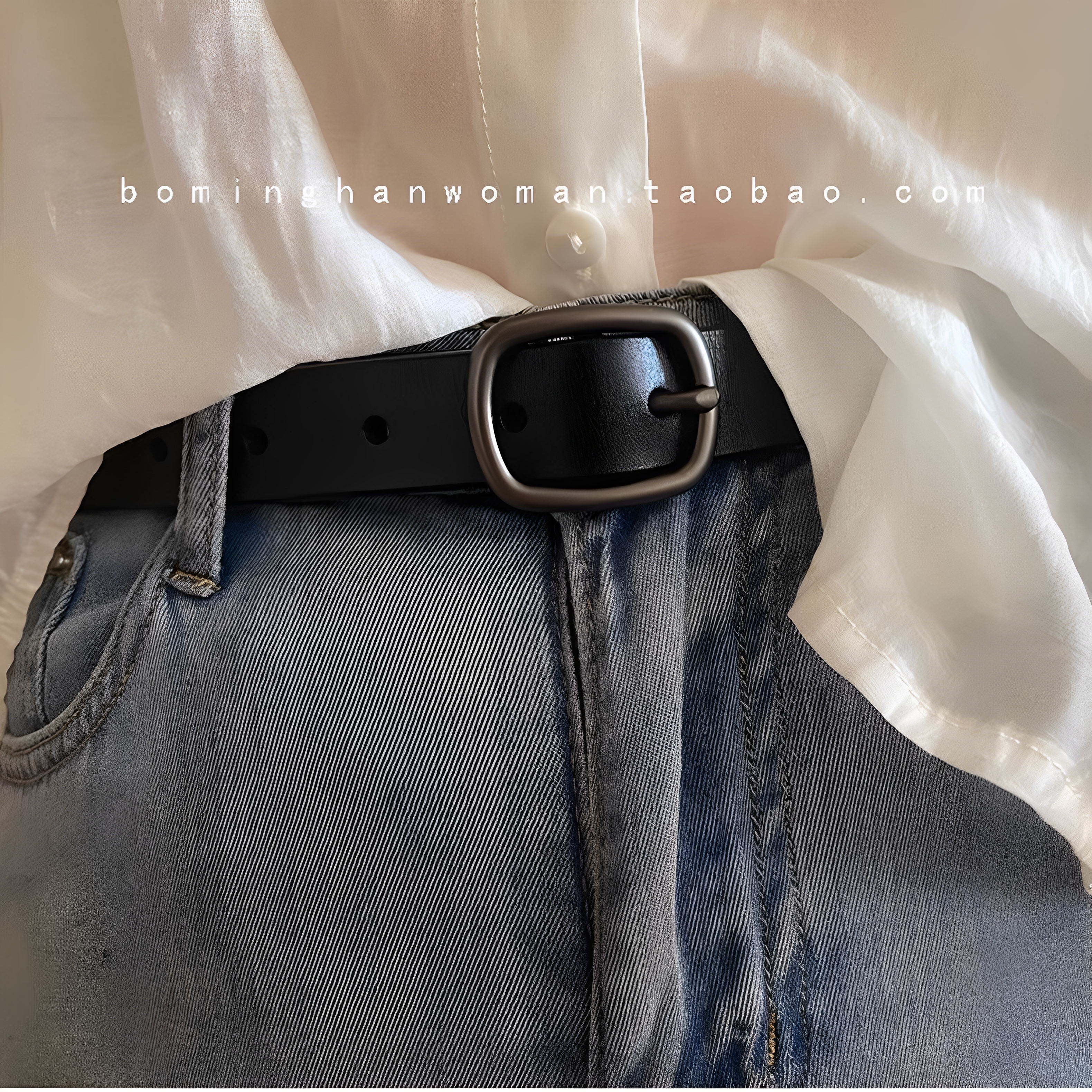 Vero Belt小众手工真牛皮男女腰带百搭牛皮带简洁针扣高腰牛仔裤