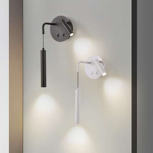 北欧简约现代壁灯酒店多功能卧室床头旋转开关LED灯跨境一件代发