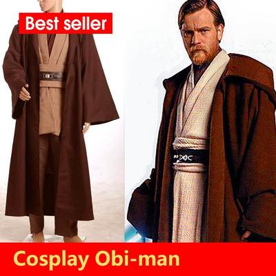 Halloween Cosplay Obi-man Star Wars Jedi Tunic Costume
