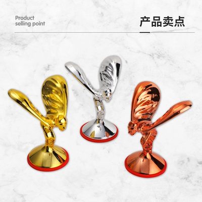 金车标把车标锅小锅盖把手人劳斯锅炒菜锅摆件模型把手锅莱斯立标